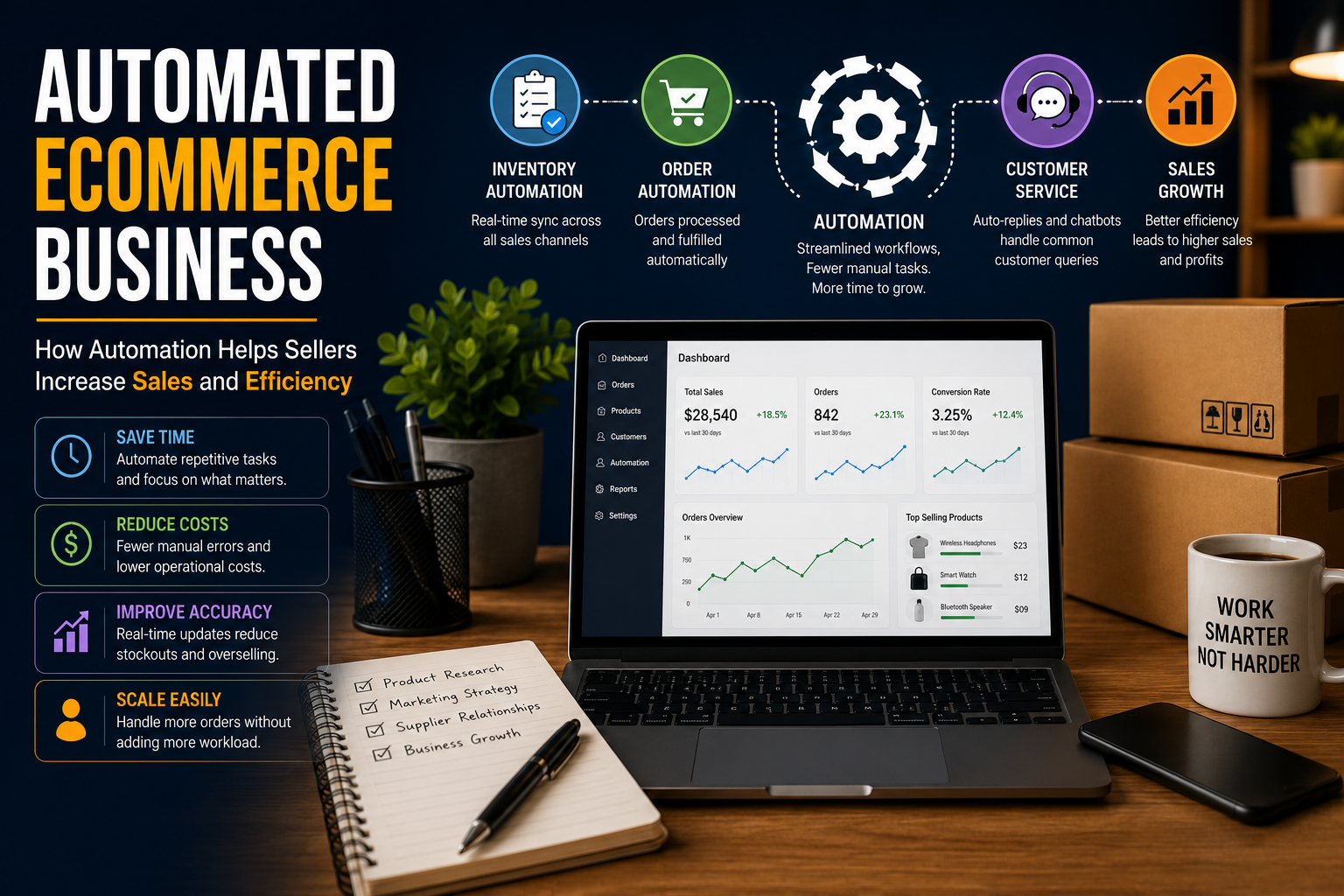 Automated Ecommerce Business: How Automation Helps Sellers Increase Sales and Efficiency